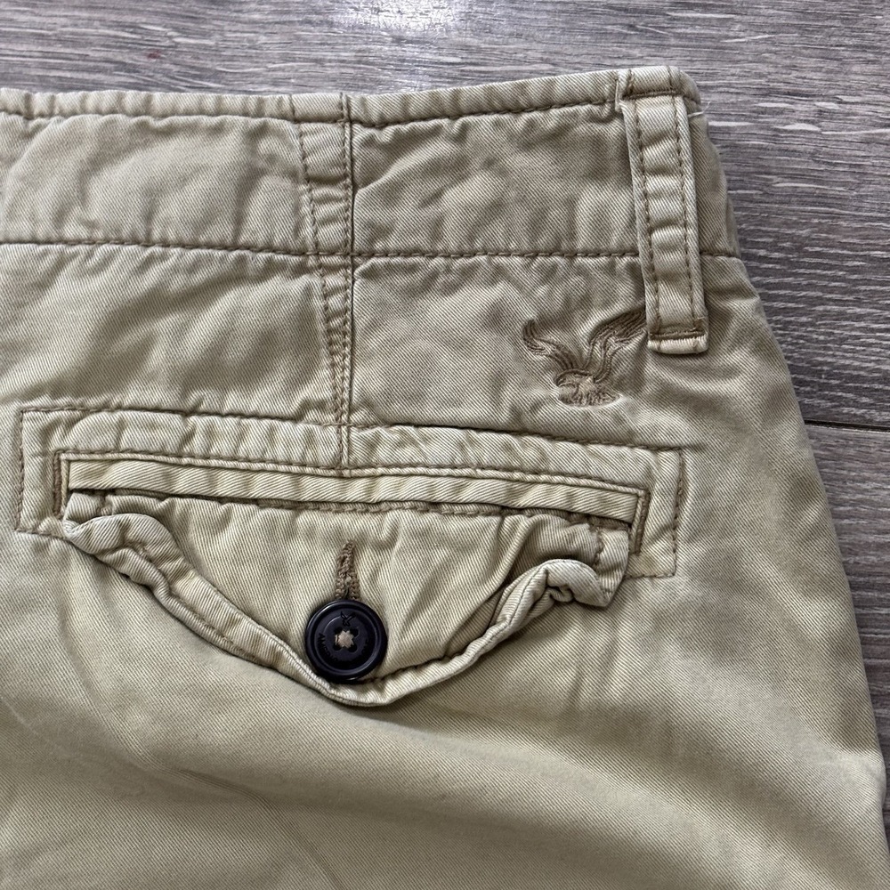 American Eagle Outfitters Mens 32 Cargo Shorts Khaki Classic Casual Utility Y2K - Picture 12 of 14